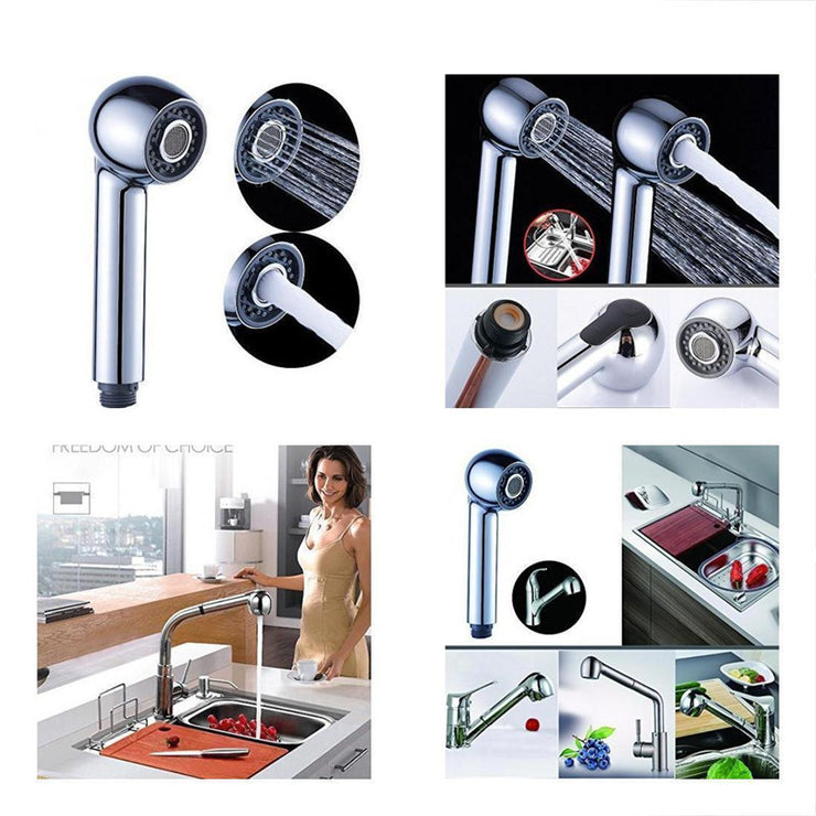 Chrome Kitchen Tap Spare Faucet Pull Out Spray Shower Head