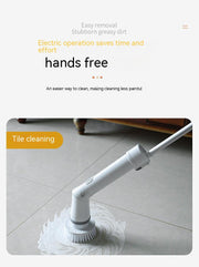 Electric Scrubber Cleaning Wall Long Handle Elbow Telescopic Multifunction Cleaning Brush